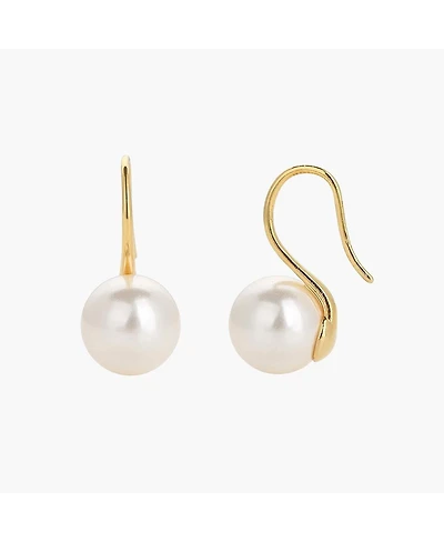 Sterling Silver 18k Gold Plated Lorelei Pearl Earrings – Dainty Summer Earrings, Lightweight, Vacation Style, Warm Weather Look