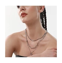 Sohi Women's The Halo Snakechain Multi-Layer Necklace