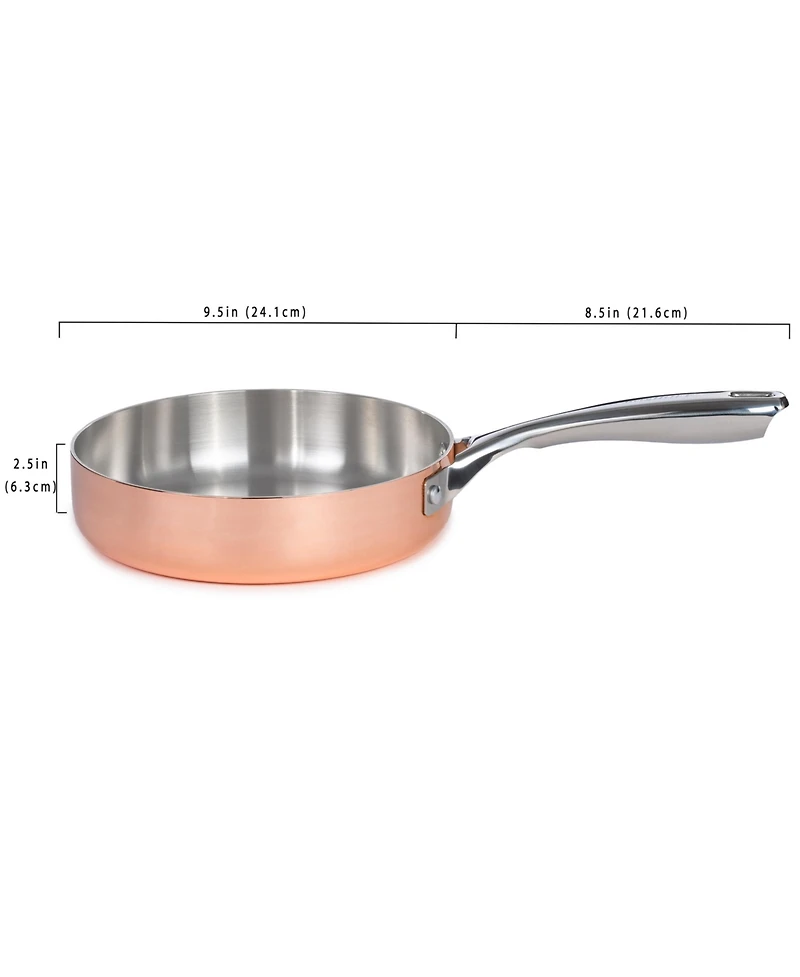 Tri-Ply 9.5" Deep Skillet, Non-Hammered