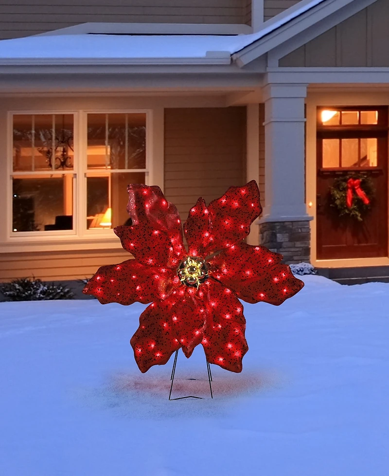 Mr. Christmas 35" Outdoor Twinkling Led Poinsettia