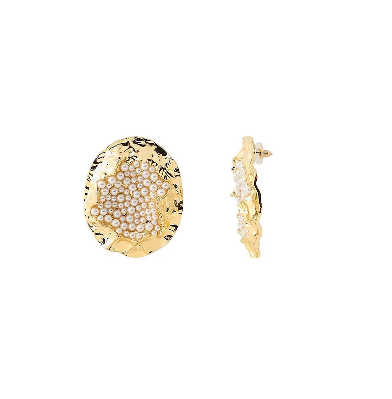 Sohi Women's The Lilypad Drop Earrings