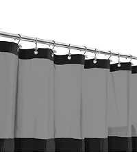 Awesome Home Cotton Blend Soft Waffle Weave Shower Curtain with Snap Liner, 72"X84"