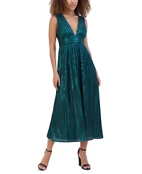 Siena Women's Metallic Pleated Midi Dress