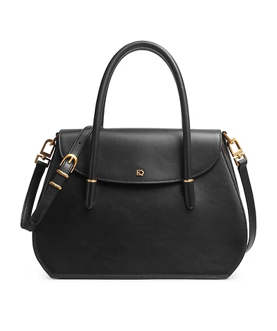 Donna Karan New York Bellerose Double Top Handle Leather Satchel