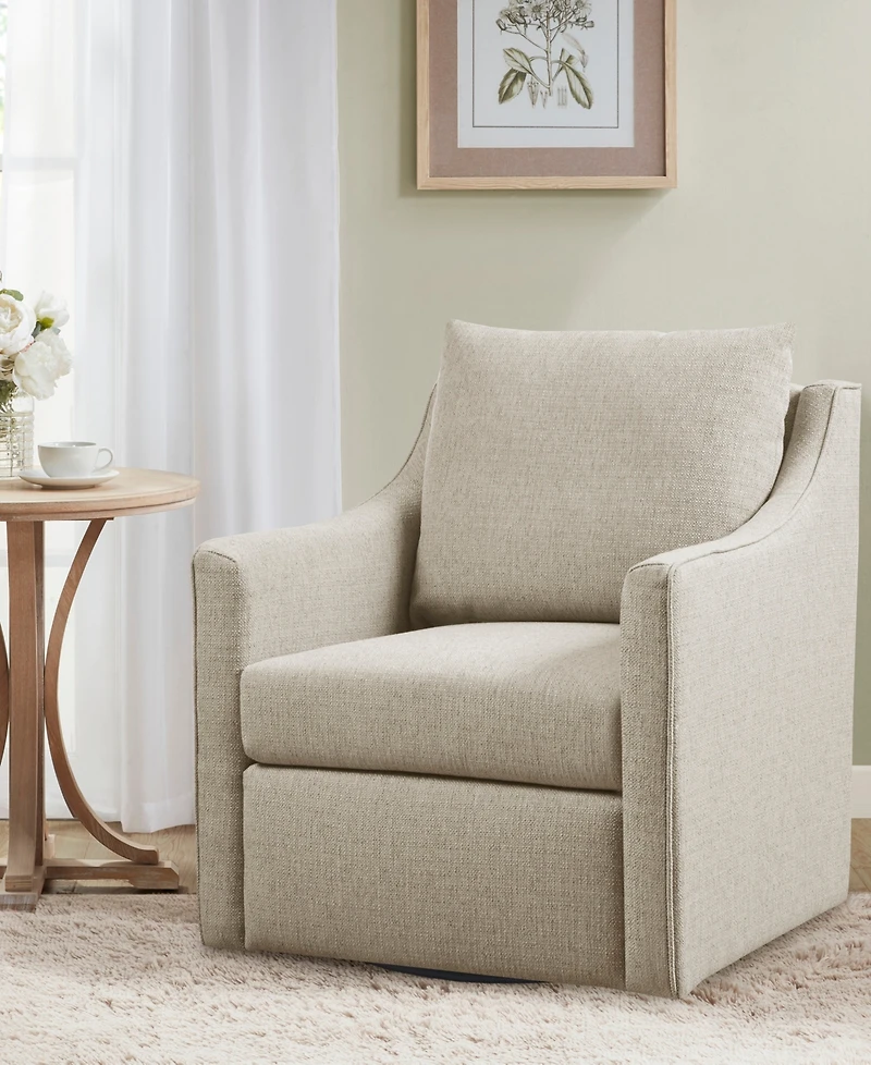 Martha Stewart Collection 30" Wood Christian Wide Swivel Armchair