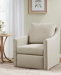 Martha Stewart Collection 30" Wood Christian Wide Swivel Armchair