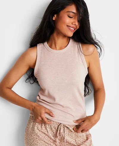 State of Day Women's Ribbed High-Neck Sleep Tank Xs-3X, Exclusively at Macy's