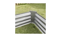Slickblue Metal Raised Garden Bed for Outdoor Plants, Vegetables, and Flowers - Rectangular Planter