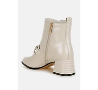 Algol Textured Block Heel Ankle Boots