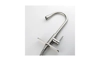 Single Handle Kitchen Sink Faucet – High Arc Design with Pull-Down Sprayer in Brushed Stainless Steel Finish