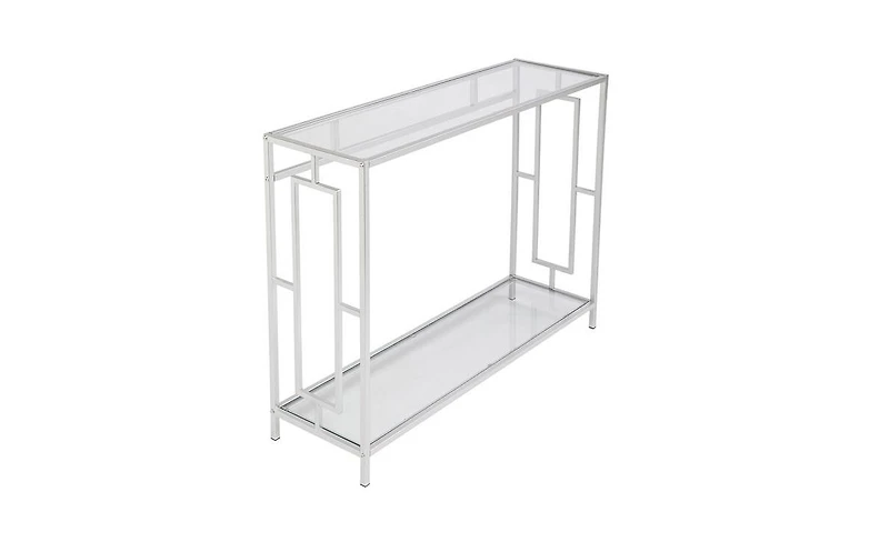 Slickblue Toughened Glass Panel Console Table