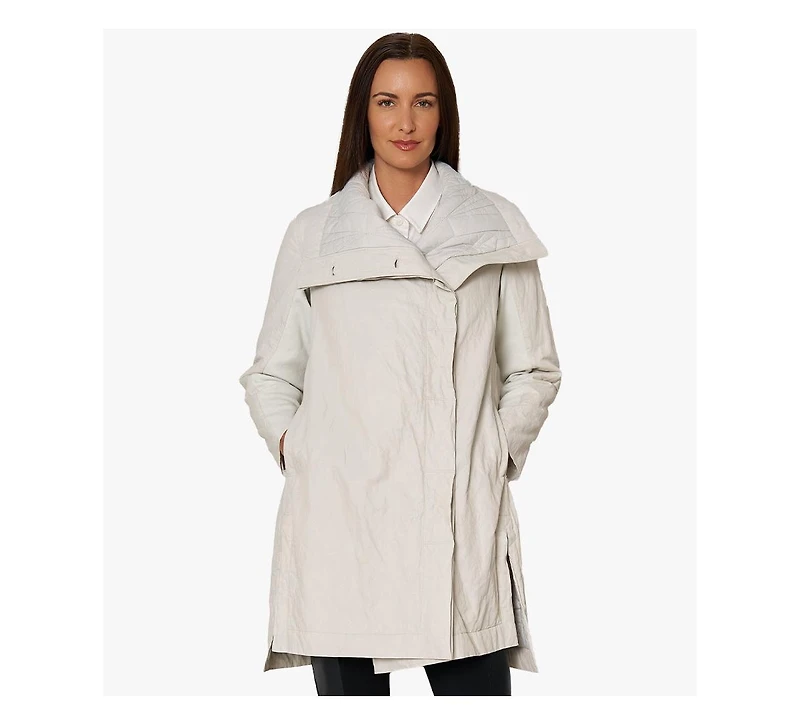 Stella Carakasi Women's Lightly Padded Water Repellent Button-Front Kentfield Coat