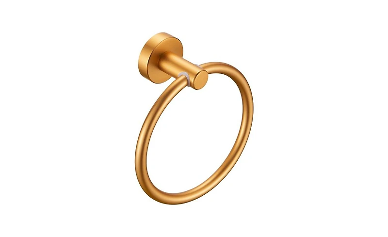 Slickblue Towel Ring Golden Gold, Bath Hand Thicken Space Aluminum Round Holder for Bathroom