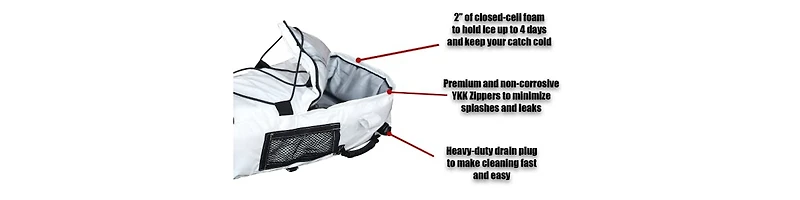 Opah Fathom K3 Kayak Fishing Cooler Bag, 36''L x 20"W (Tapered) x 8"H, Leak Proof, Uv Resistant, Marine Grade Vinyl