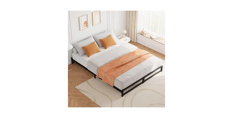 gaomon Full Size Metal Platform Bed Frame with Steel Slat Support