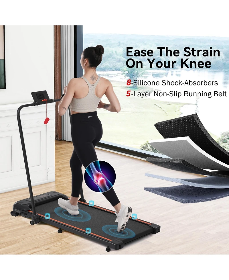 Slickblue Folding Under-Desk Walking Pad Treadmill – 2.5HP, Incline, 0.5-7.5MPH, 265LB Capacity, Dual Speed Control