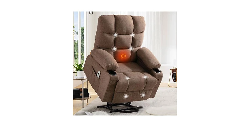Boyel Living Power Lift Recliner Chair Recliners for Elderly with Heat and Massage Recliner Chair