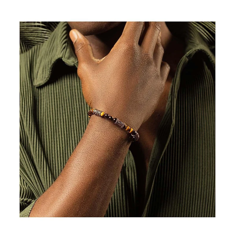 Healing Courage - Tiger's Eye Triple Protection Bracelet