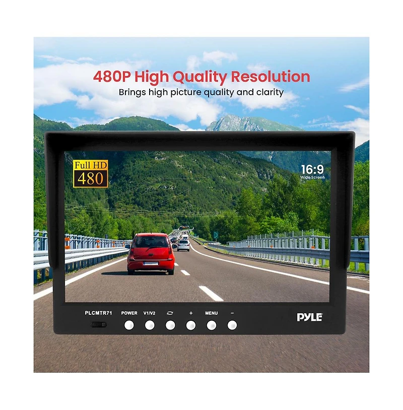 Pyle Backup Camera & Monitor System - 7" Lcd, Night Vision, Waterproof, for Trucks & Buses, Dual Dc 12-24V (PLCMTR71)