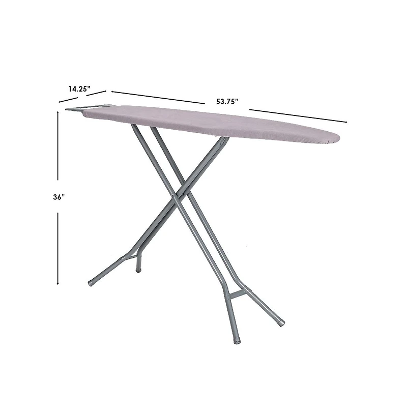Seymour Home Products Adjustable Height, 4 Leg Ironing Board with Mesh Top and Iron Rest