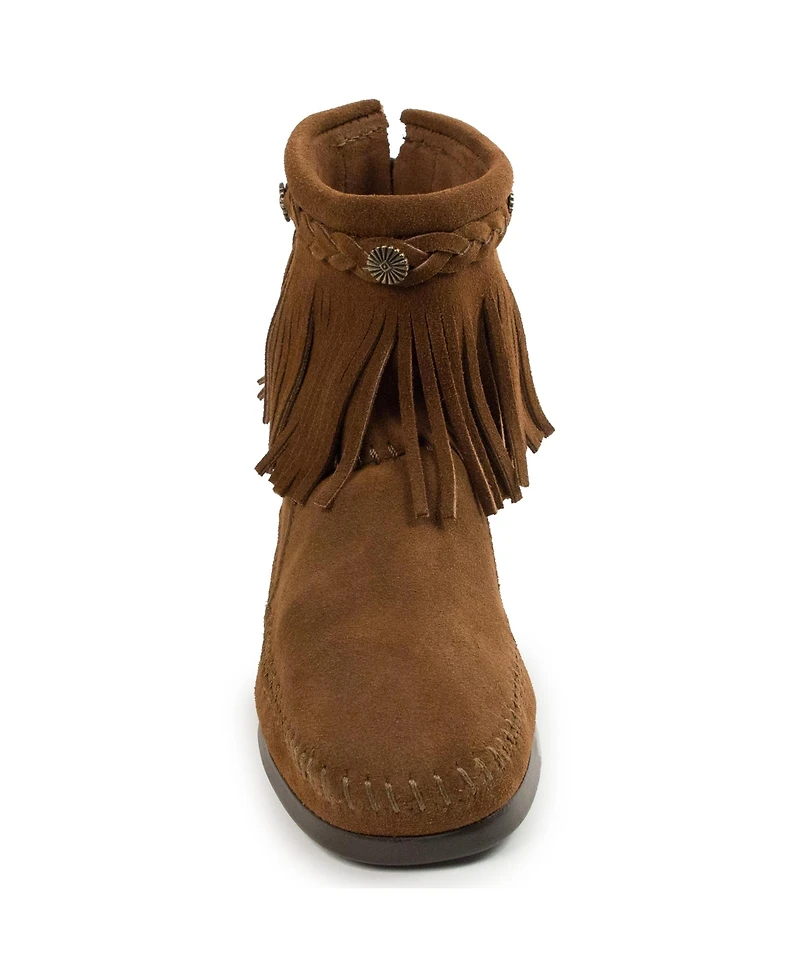 Minnetonka Women's Suede High Top Back Zip Boots