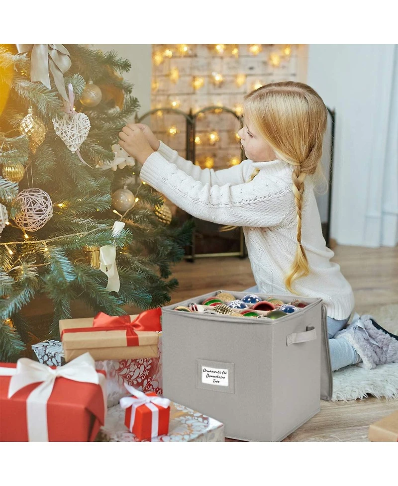 Florida Brands Christmas Ornaments Storage Box to Protect and Store up to 64-3" Ornaments