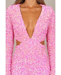Petal and Pup Women's Kelly Long Sleeve Sequin Mini Dress
