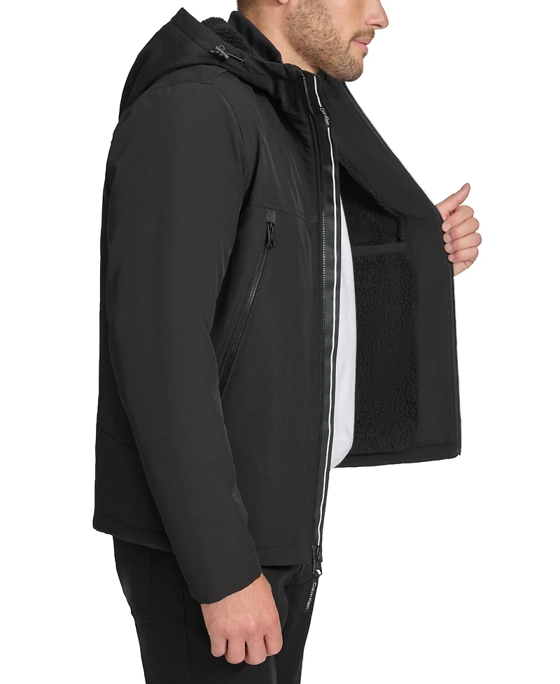 Calvin Klein Men's Sherpa Lined Infinite Stretch Soft Shell Jacket