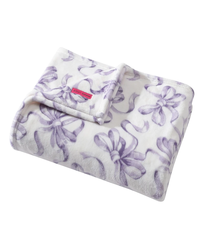 Betsey Johnson Classic Floral Ultra Soft Plush Fleece Blanket