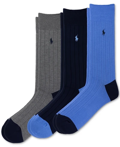 Polo Ralph Lauren Men's 3-Pk. Soft Touch Rib Dress Socks