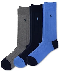 Polo Ralph Lauren Men's 3-Pk. Soft Touch Rib Dress Socks