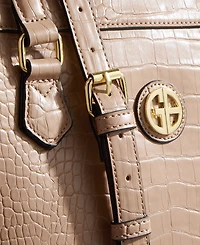 Giani Bernini Croc Medium Book Tote, Exclusively at Macy's