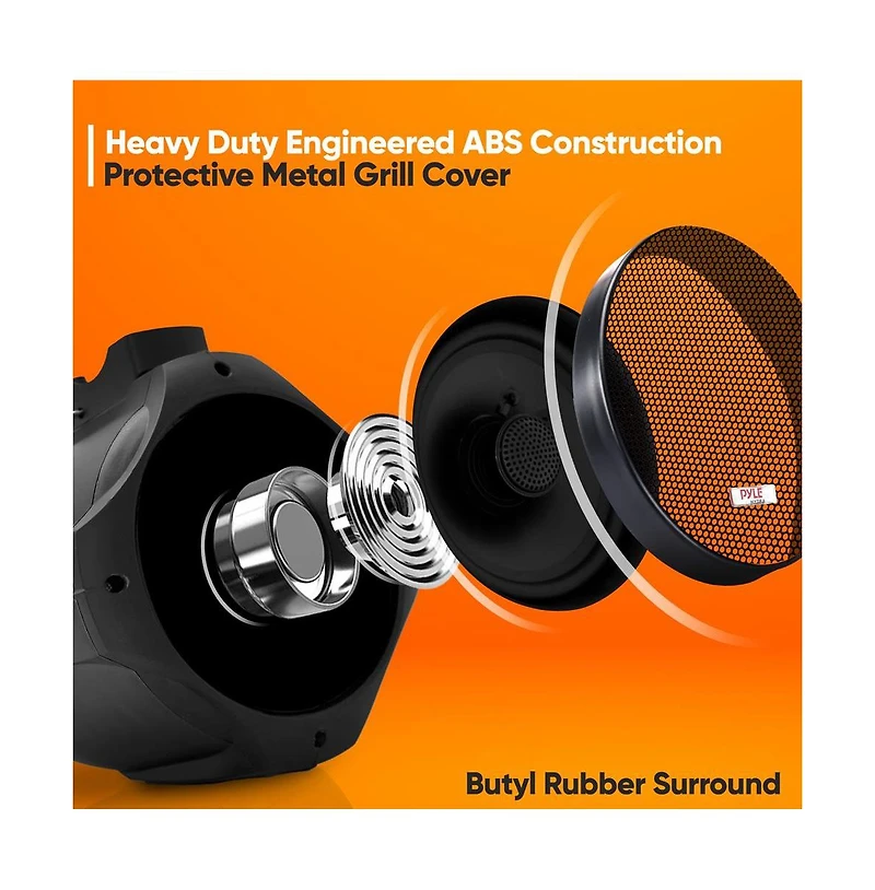Pyle 8" Marine Wakeboard Tower Speakers - 300W Waterproof, Dual Bullet Style, Black (PLMRB85)