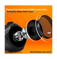 Pyle 8" Marine Wakeboard Tower Speakers - 300W Waterproof, Dual Bullet Style, Black (PLMRB85)