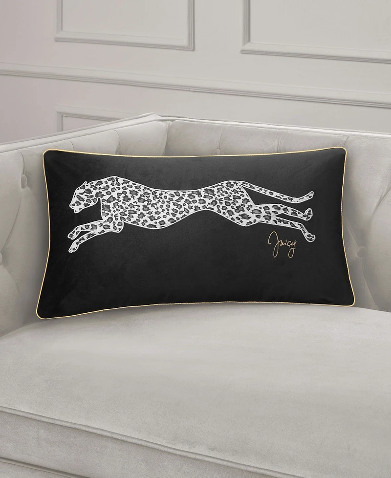Juicy Couture Velvet Cheetah Decorative Pillow, 14" x 24
