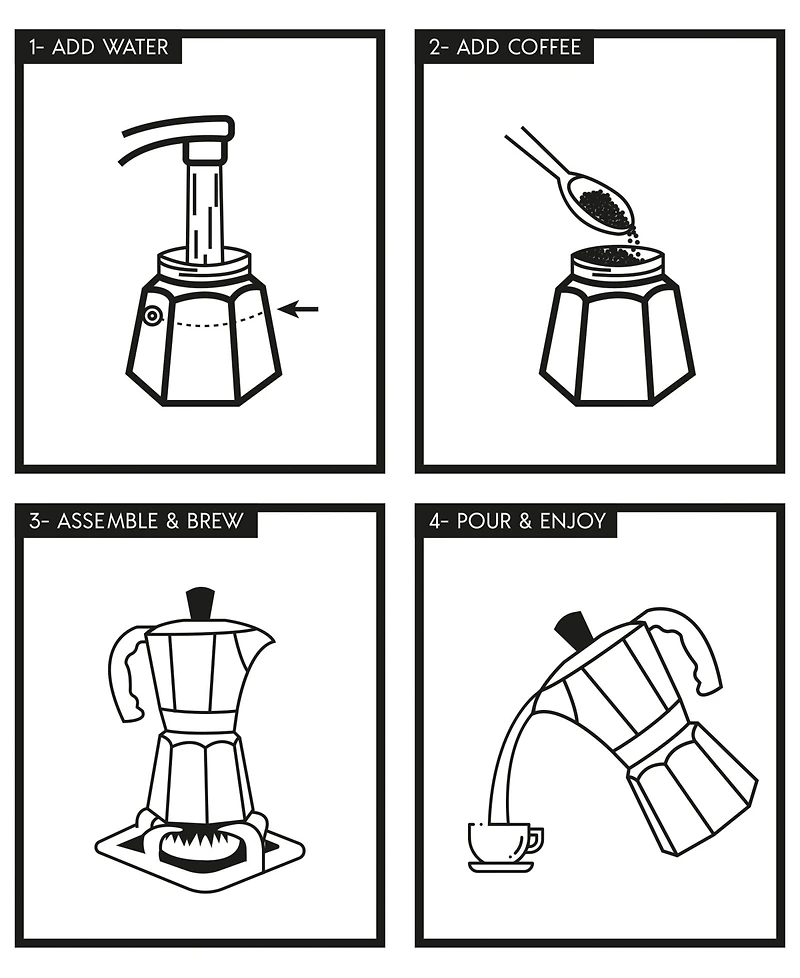 Sedona Kitchen Aluminum 6 Cup Espresso Maker