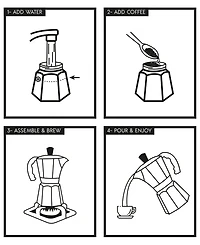 Sedona Kitchen Aluminum 6 Cup Espresso Maker