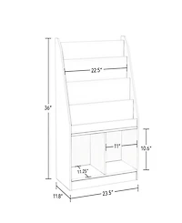 Kids Book Rack with 2 Cubbies