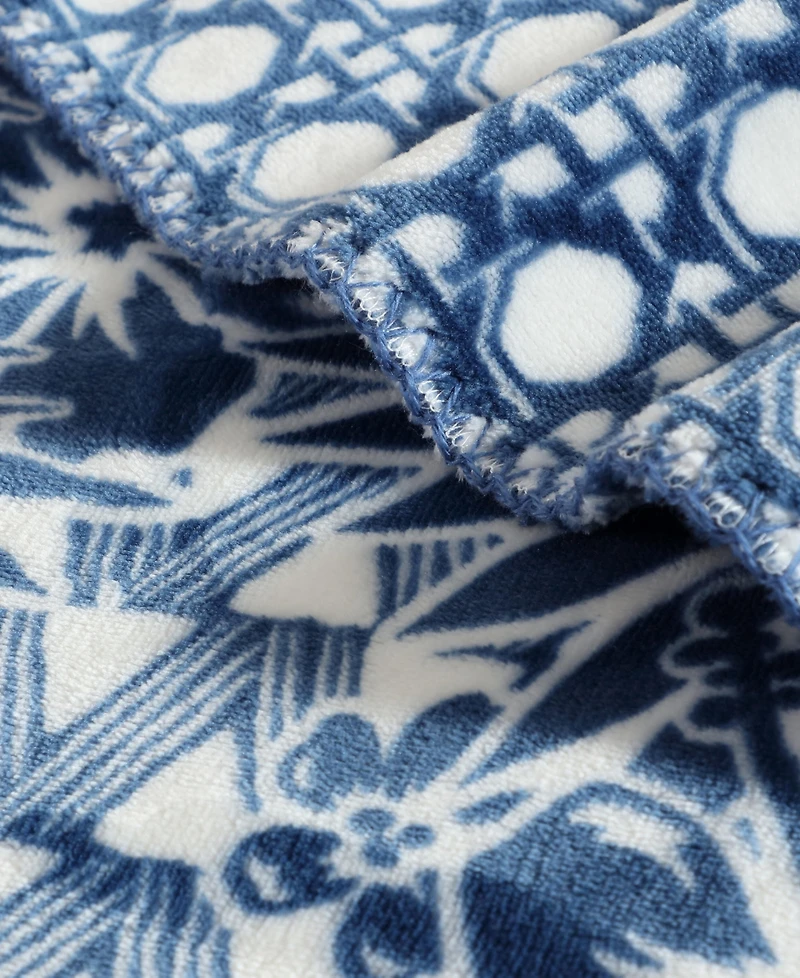 Closeout! Tommy Bahama Home Lanikai Fronds Flannel Blanket