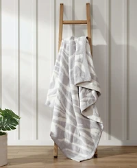 Closeout! Tommy Bahama Home Jungle Zebra Knit Throw, 70" X 50"