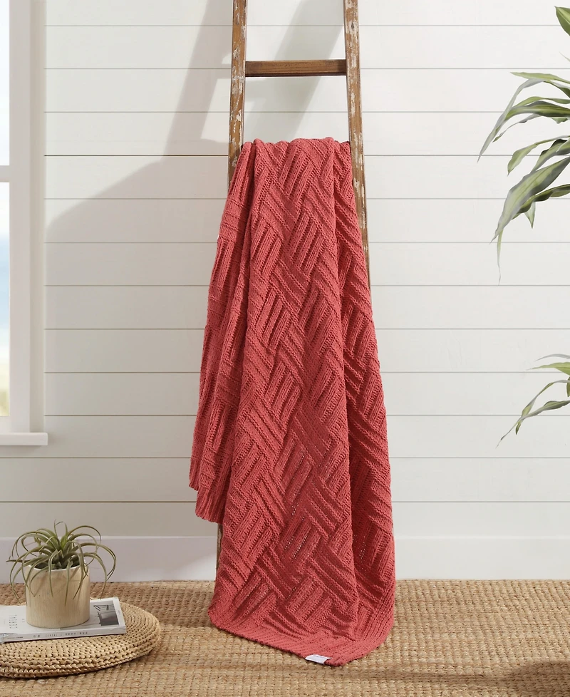 Tommy Bahama Home Chain Basket Knit Throw