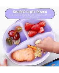 Sperric Baby Girls Silicone Suction Plate 100% Food Grade Stay Put Plates - Bpa Free Microwave & Dishwasher Safe