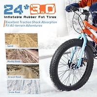 Streamdale Boys'/Girls' 24" Fat Tire Mountain Bike, 7-Speed
