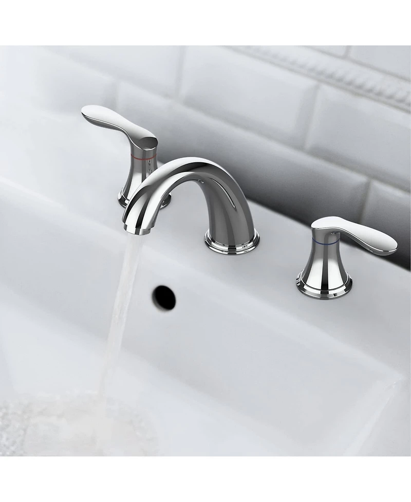 gaomon Bathroom Sink Faucet,Widespread Chrome Bathroom Faucet 3 Hole