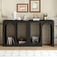 Streamdale Modular Entryway Console Table with Curved and Rectangular Design