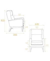 Streamdale Modern High-Back Accent Armchair for Living Spaces