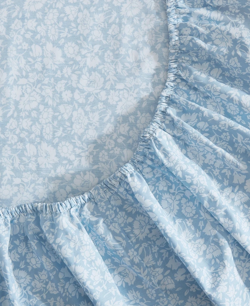 Laura Ashley 200-Thread Count Cotton Percale 4 -Pc. Sheet Set, King