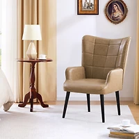 Streamdale Pu Leather Accent Chair (Amber)
