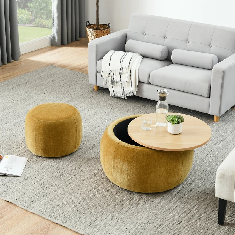 Streamdale 2-in-1 Ottoman End Table with Seat (25"x25")