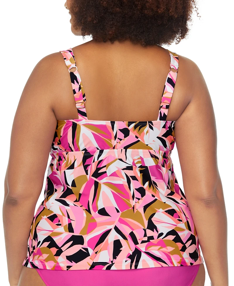 Raisins Curve Trendy Plus Rimini Twist-Front Tankini Top